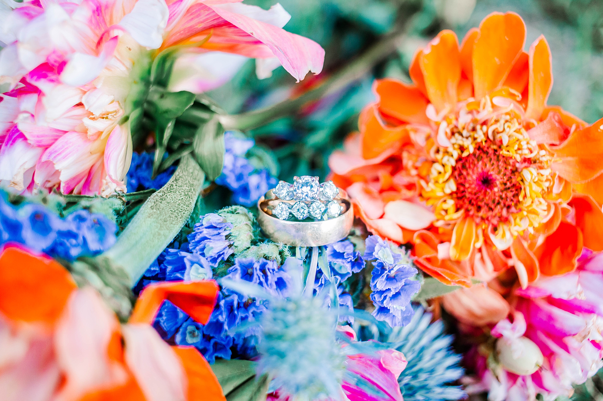 vibrant wedding bouquet from Intimate Wedding Ceremony in Estacada, Oregon